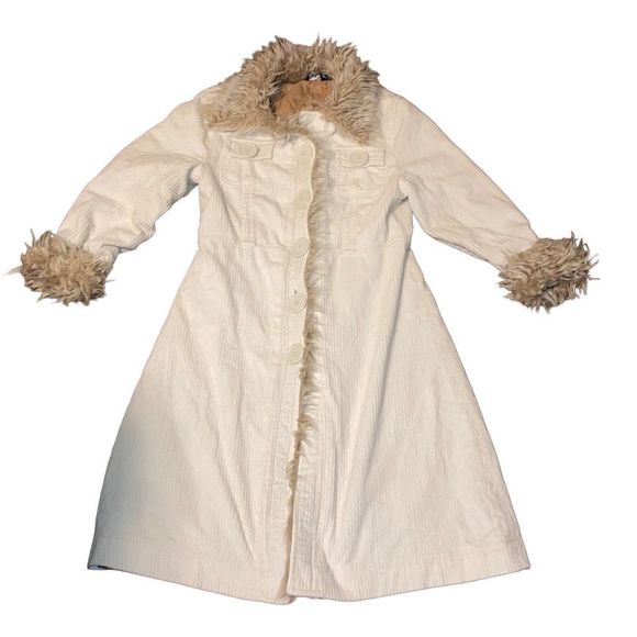 Dollhouse Jackets & Coats Vintage Y2k Dollhouse White Corduroy Faux